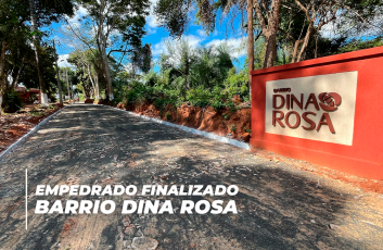 ¡Empedrado finalizado en el Barrio Dina Rosa, Areguá!